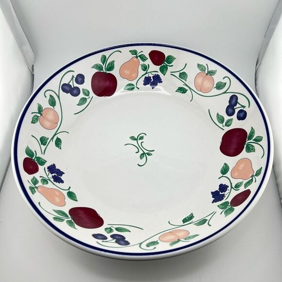 Orchard Medley by Princess House Large Ceramic Serving Bowl Fruit Pattern 12.5" - Picture 1 of 8